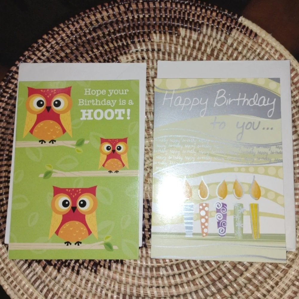 2 Birthday Greeting Cards NEW